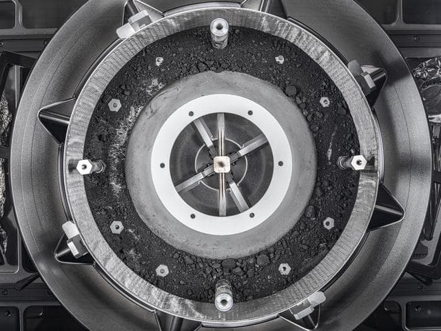 NASA image: OSIRIS-REx Asteroid Sample in Touch-and-Go-Sample-Acquisition-Mechanism (TAGSAM) head - jsc2024e006057