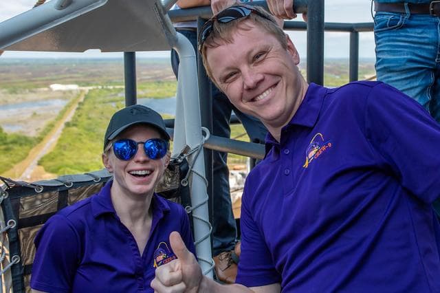 NASA image: SpaceX Crew-9 crew members Zena Cardman and Aleksandr Gorbunov
