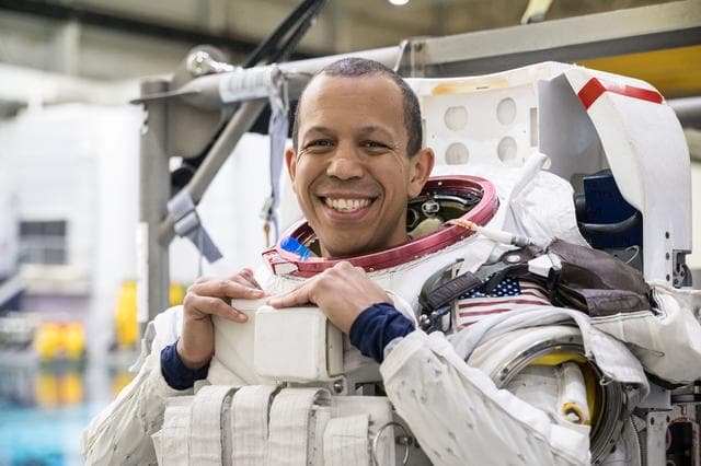 NASA image: NASA astronaut Chris Williams participates in spacewalk training