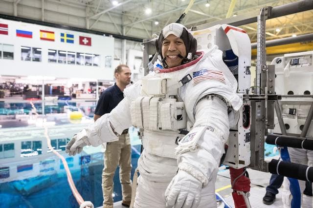 NASA image: NASA astronaut Chris Williams participates in spacewalk training