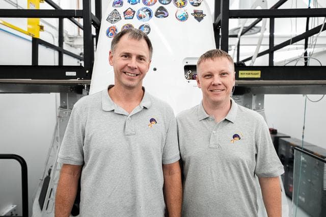 NASA image: SpaceX Crew-9 crew members Nick Hague and Aleksandr Gorbunov