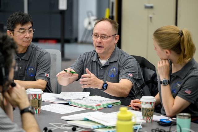 NASA image: SpaceX Crew-11 members conduct emergency training