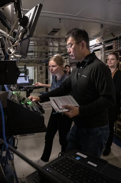 NASA image: Astronauts Zena Cardman and Kimiya Yui conduct training scenarios with their instructors