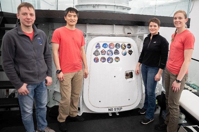 NASA image: NASA's SpaceX Crew-10 crewmembers pose for a portrait