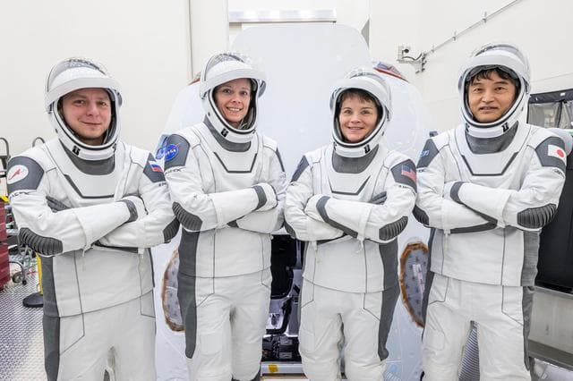 NASA image: The crew members of NASA’s SpaceX Crew-10 mission
