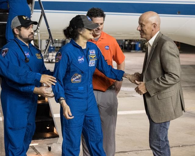 NASA image: NASA astronaut Suni Williams returns to Johnson Space Center
