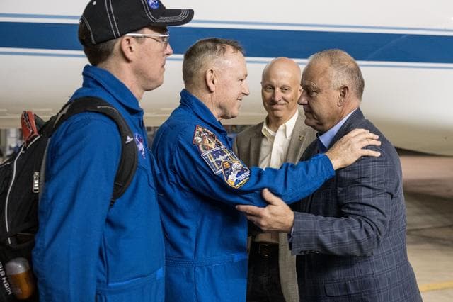 NASA image: NASA astronaut Butch Wilmore returns to Johnson Space Center