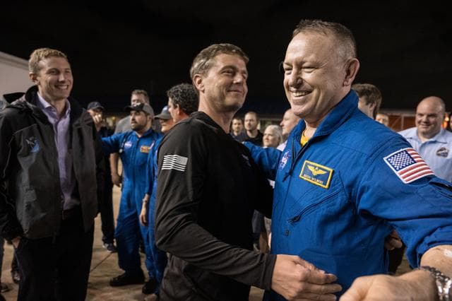 NASA image: NASA astronaut Butch Wilmore receives a warm welcome at Johnson Space Center