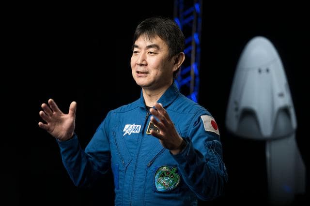 NASA image: JAXA astronaut Kimiya Yui is photographed during an interview