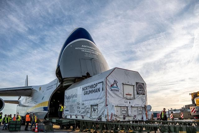 NASA image: Gateway’s HALO Begins Journey from Italy to Arizona (jsc2025e034733)