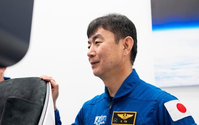 NASA image: Astronaut Kimiya Yui trains inside a Dragon training crew spacecraft