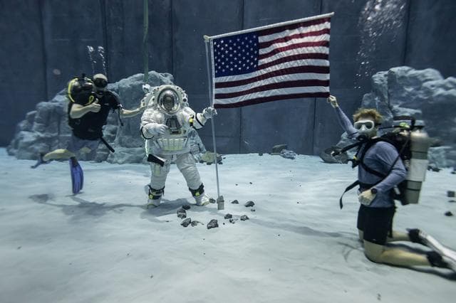 NASA image: Underwater Spacesuit Testing
