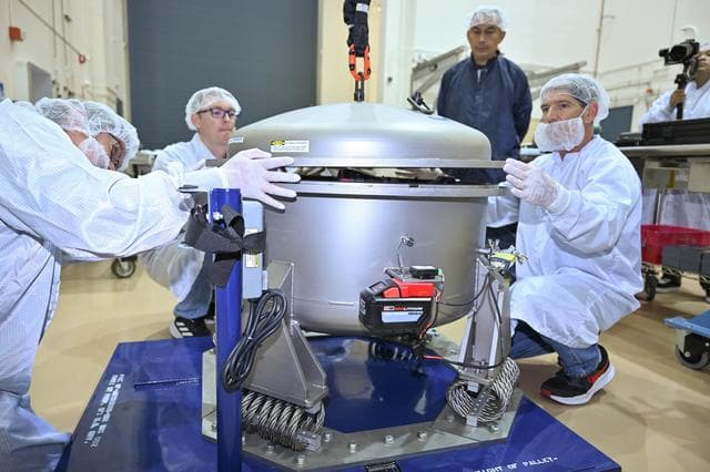 NASA image: Gateway's AEPS Thruster Arrives for Integration with Power and Propulsion Element (jsc2025e073413)
