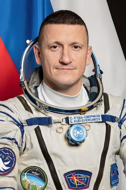 NASA image: Roscosmos cosmonaut Sergey Kud-Sverchkov poses for a portrait at the Gagarin Cosmonaut Training Center