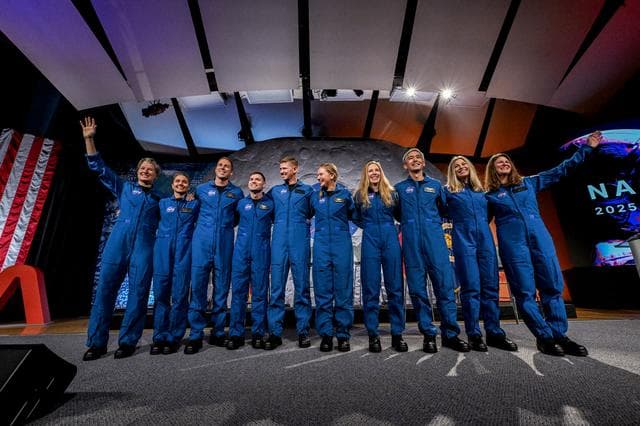 NASA image: NASA 2025 Astronaut Candidates on Stage at Announcement Ceremony