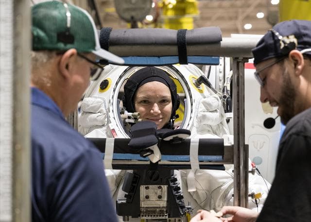 NASA image: Canadian Space Agency Astronaut Jenni Gibbons Suits Up