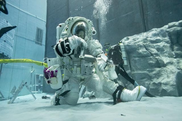 NASA image: Canadian Space Agency Astronaut Jenni Gibbons Practices Lunar Tasks