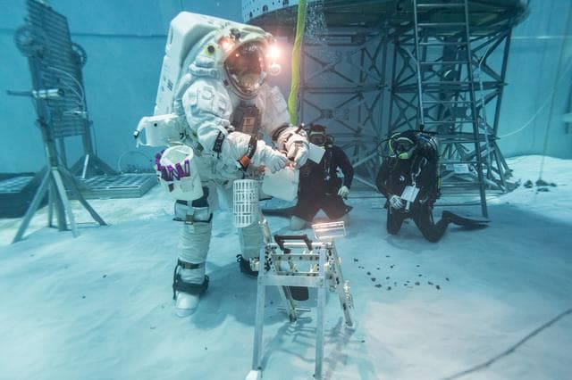 NASA image: Artemis III Lunar Spacesuit Testing
