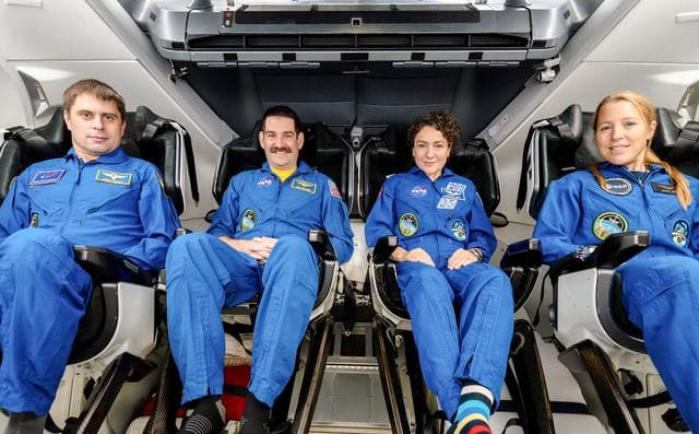 NASA image: The four members of NASA's SpaceX Crew-12 mission to the International Space Station