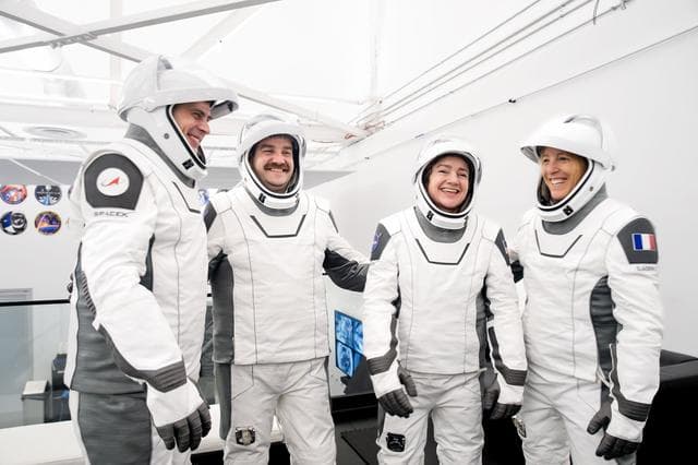 NASA image: The four members of NASA's SpaceX Crew-12 mission to the International Space Station