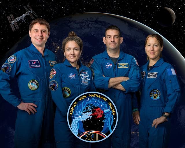 NASA image: The four members of NASA's SpaceX Crew-12 mission to the International Space Station