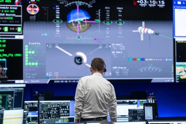 NASA image: Lead Artemis II Flight Director Jeff Radigan During the Proximity Operations Demonstration