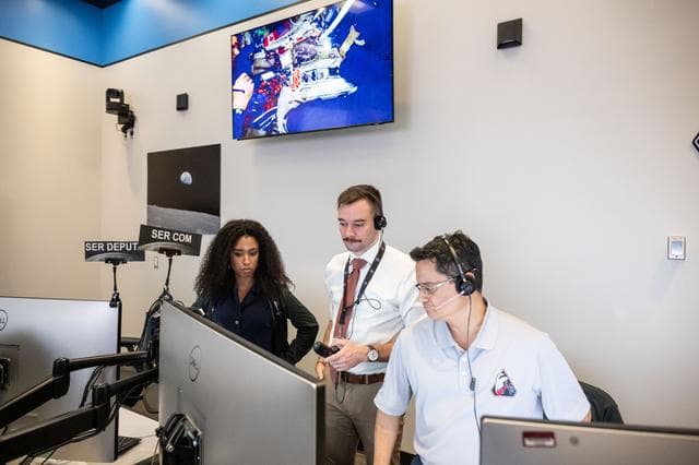 NASA image: Artemis II lunar science team members discuss lunar targeting plan -- jsc2026e019935