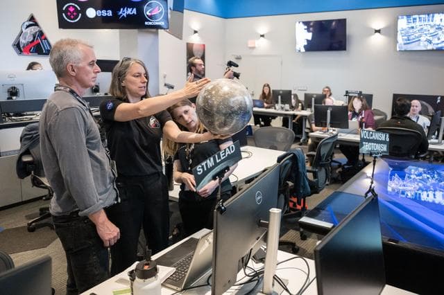 NASA image: Artemis II lunar science team members discuss lunar geography  -- jsc2026e019958