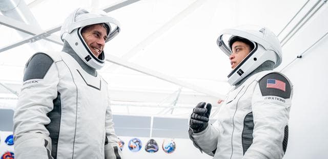 NASA image: SpaceX Crew-13 Pilot Luke Delaney and Commander Jessica Watkins