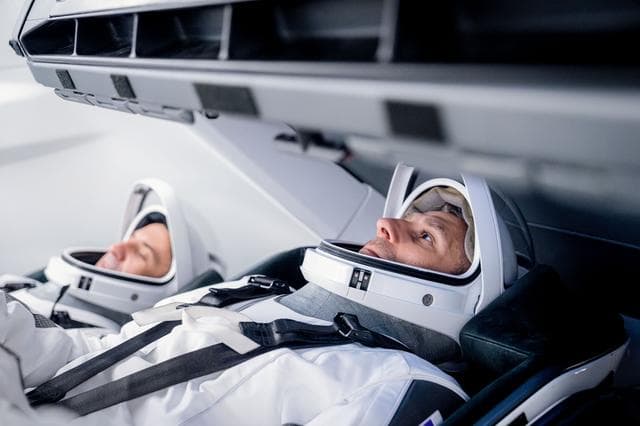NASA image: SpaceX Crew-13 members Sergey Teteryatnikov and Luke Delaney