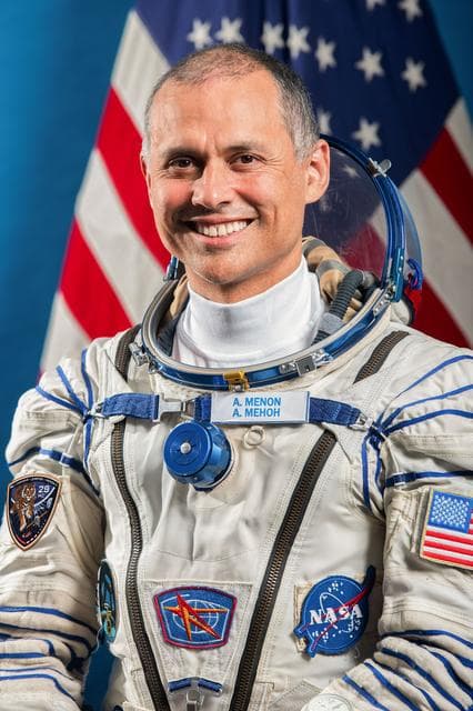 NASA image: NASA astronaut and Soyuz MS-29 flight engineer Anil Menon poses for a portrait