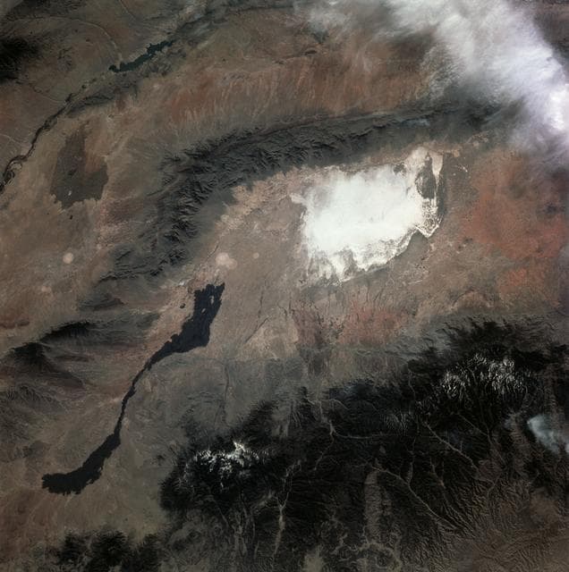 NASA image: White Sands, Carrizozo Lava Beds, NM