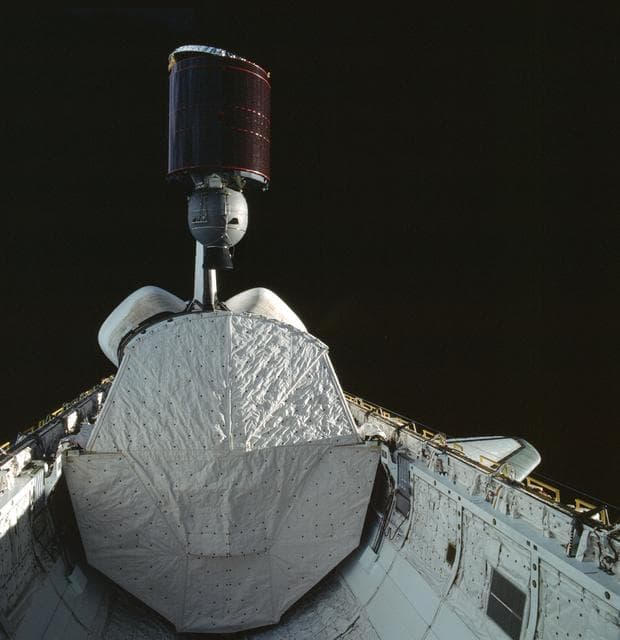 NASA image: Satellite deployment during STS-5