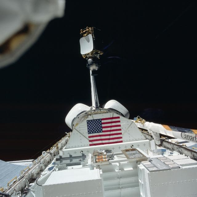 NASA image: View of the INSAT/PAM-D being deployed
