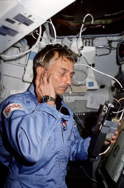 NASA image: STS-9 crew activities