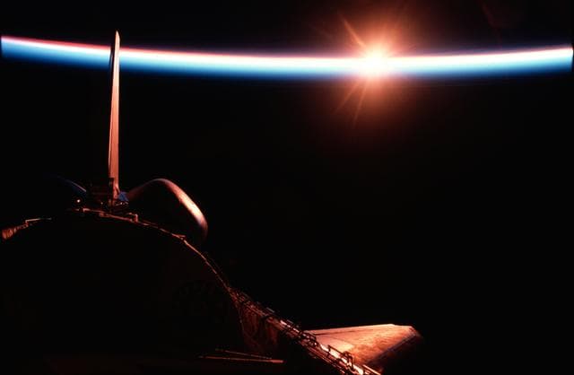 NASA image: Earth limb at sunrise