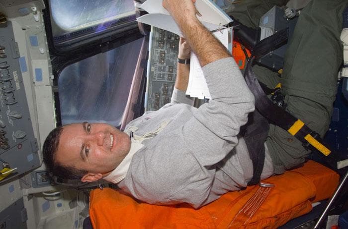 NASA image: Richards in the flight deck