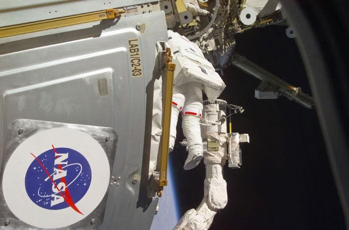 NASA image: Thomas during EVA on the ISS