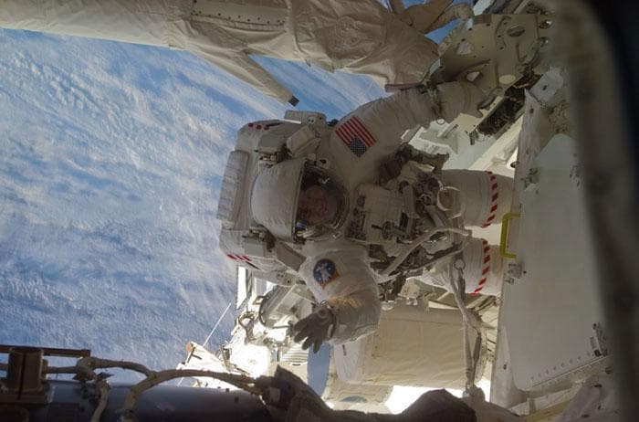 NASA image: Richards during EVA on the ISS
