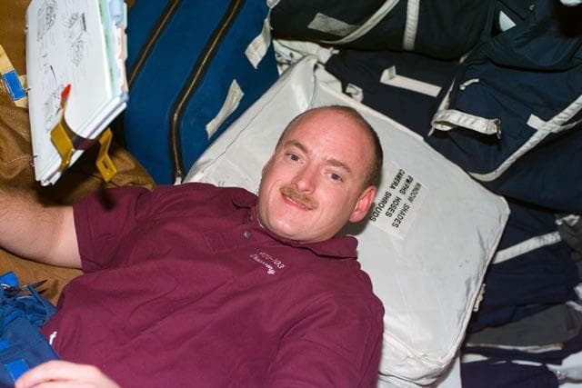 NASA image: Portrait view of Plt Kelly on the middeck