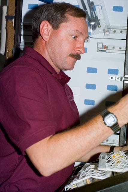 NASA image: CDR Brown on middeck
