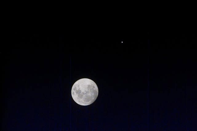 NASA image: Full moon as seen from STS-103 orbiter Discovery.