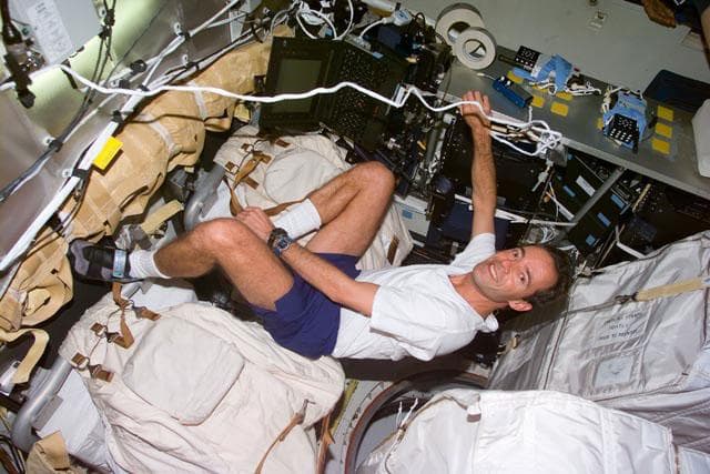 NASA image: MS Clervoy on middeck