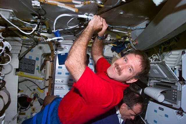 NASA image: MS Grunsfeld on middeck