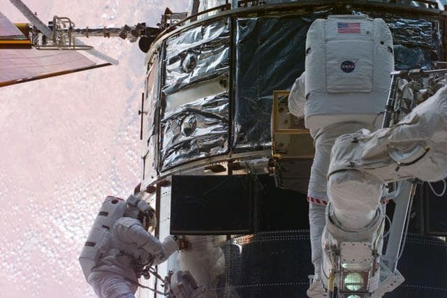NASA image: EVA - Nicollier and Foale