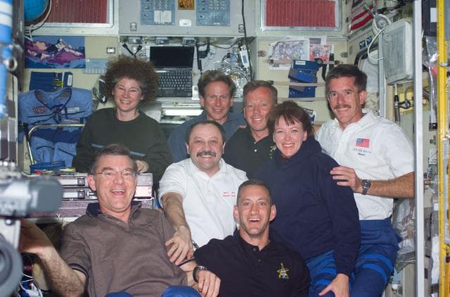 NASA image: Expedition Two and STS-104 joint crew portrait