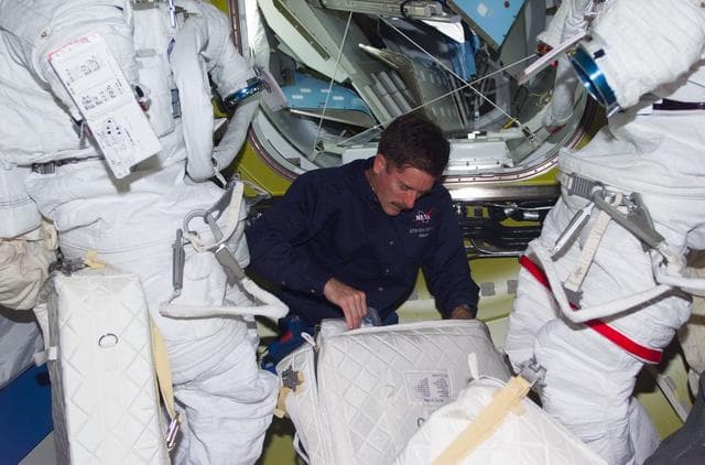 NASA image: MS Reilly  in Quest airlock