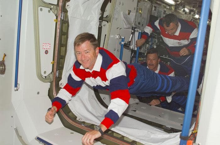 NASA image: Culbertson leads the way from the U.S. Laboratory into Node 1