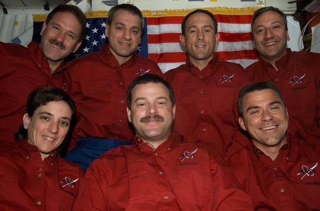 STS-109 inflight crew portrait
