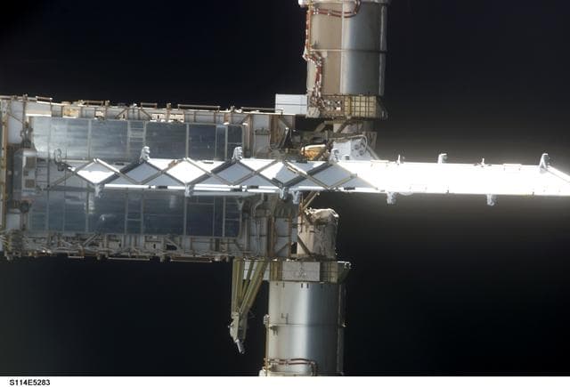 NASA image: P6 truss and radiator panels